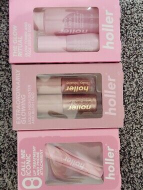 HOLLER Set Of 3 Duo Sets— Pink NWT